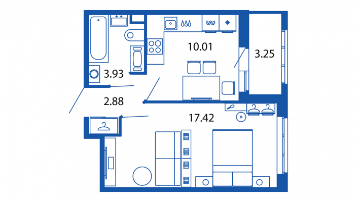 1 ккв 34,2 м²