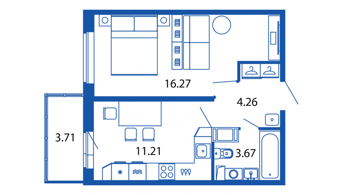1 ккв 35,4 м²