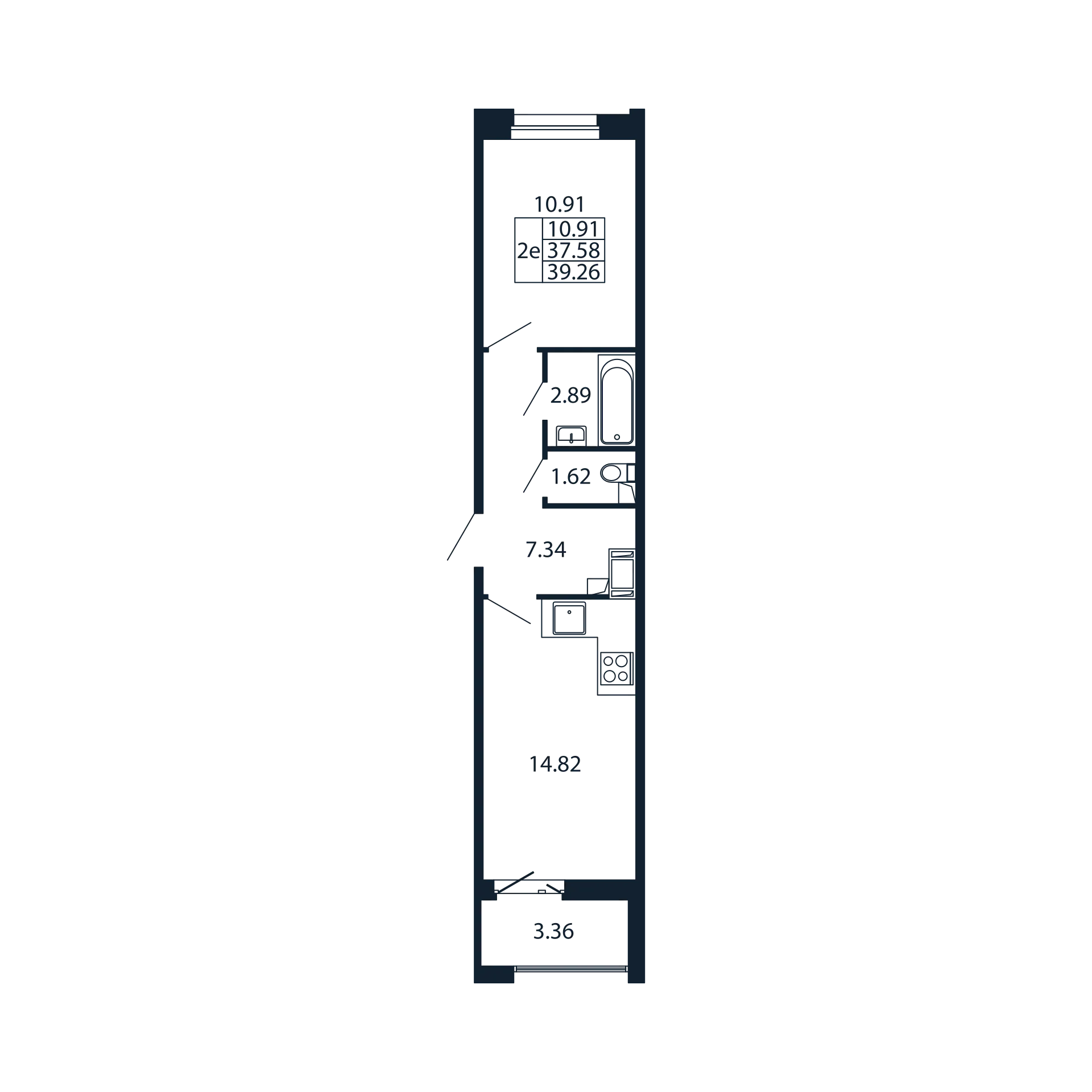 1 ккв 37,6 м²