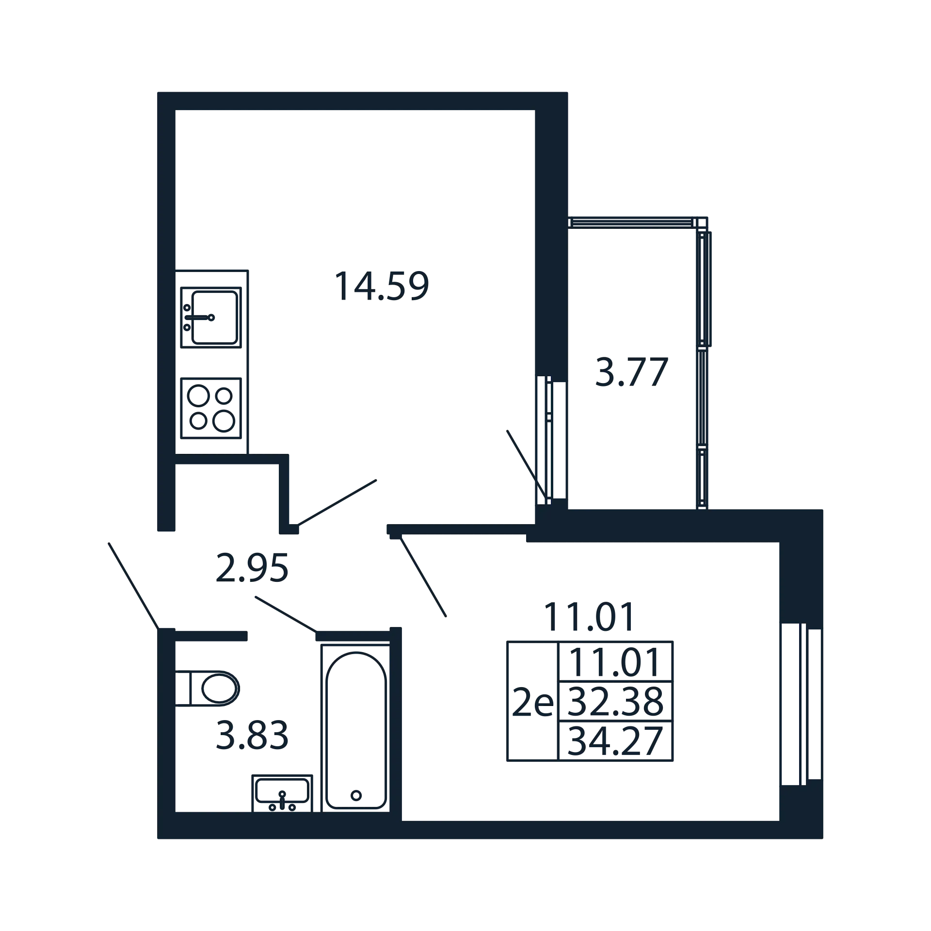 1 ккв 32,4 м²