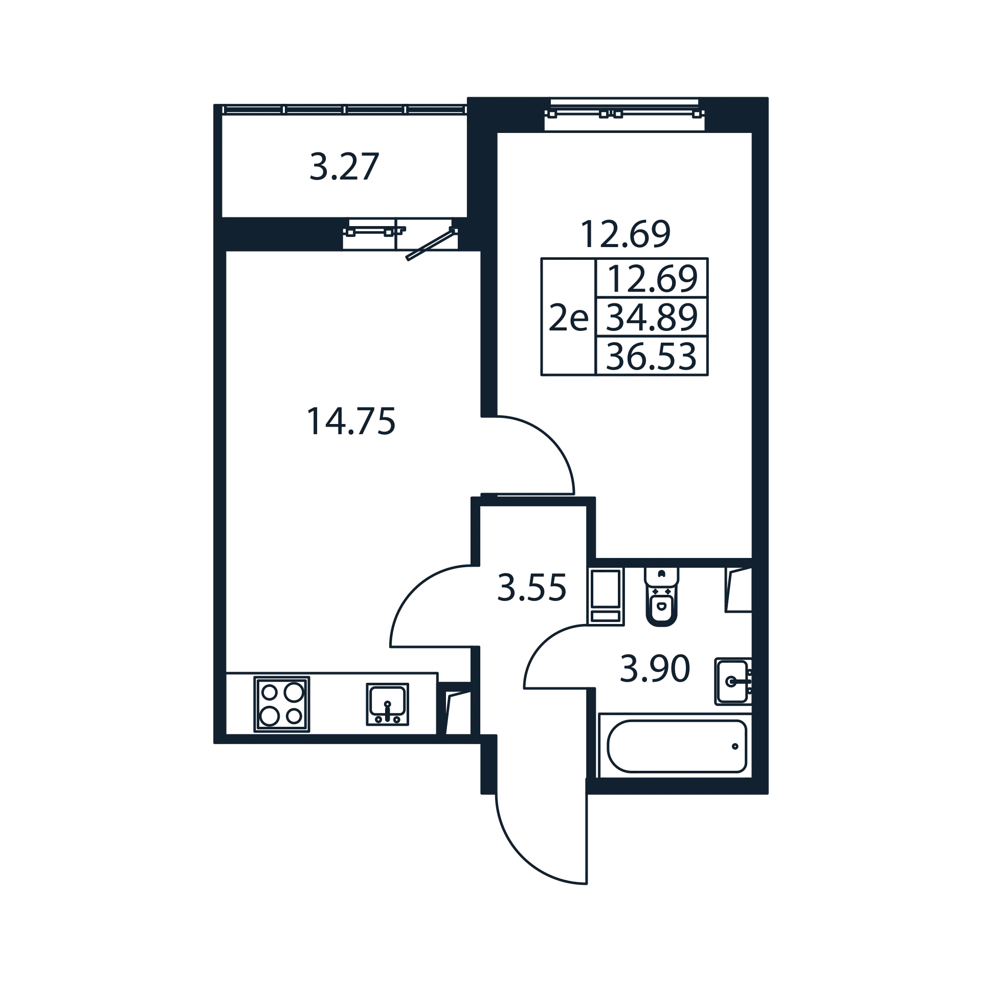 1 ккв 34,9 м²