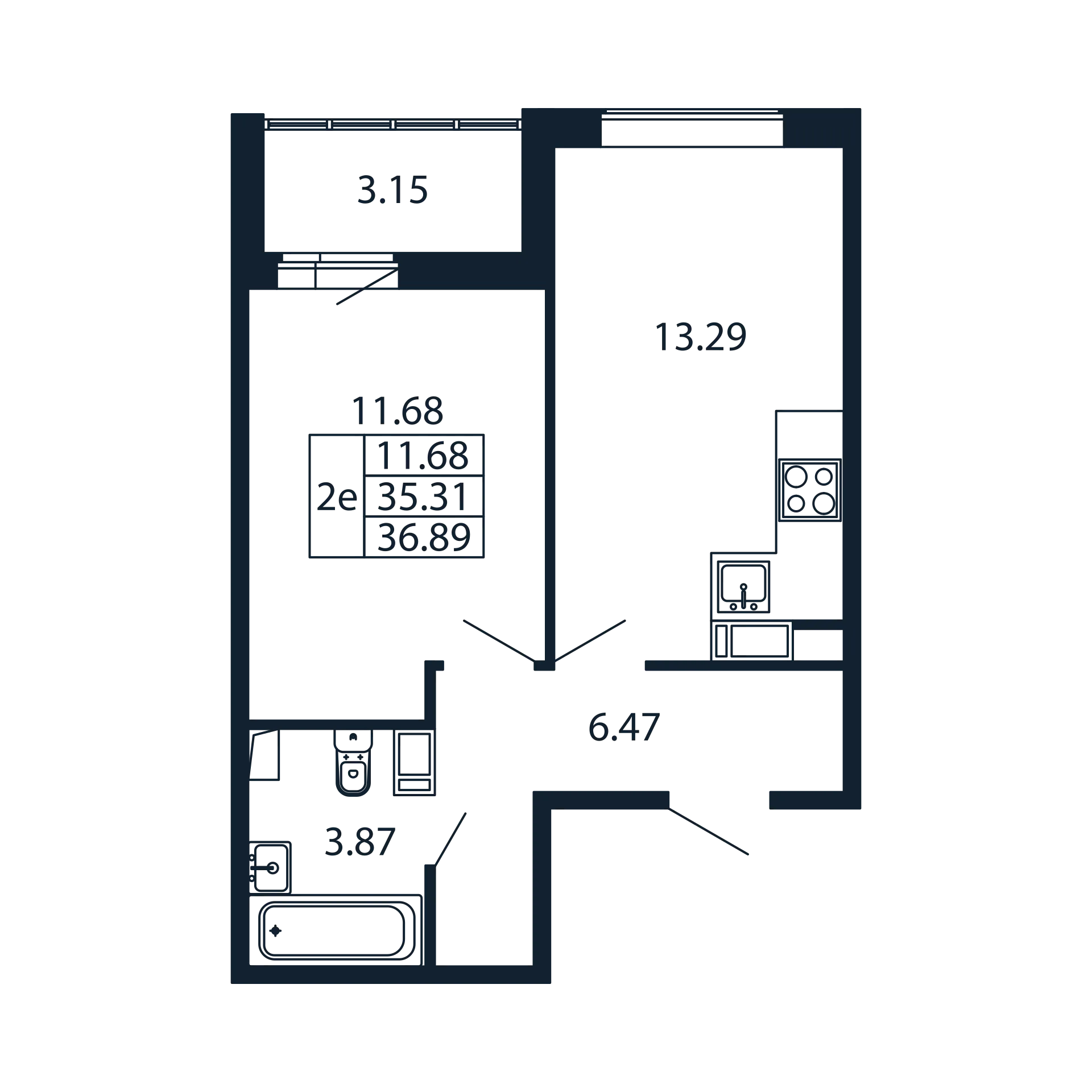 1 ккв 35,3 м²