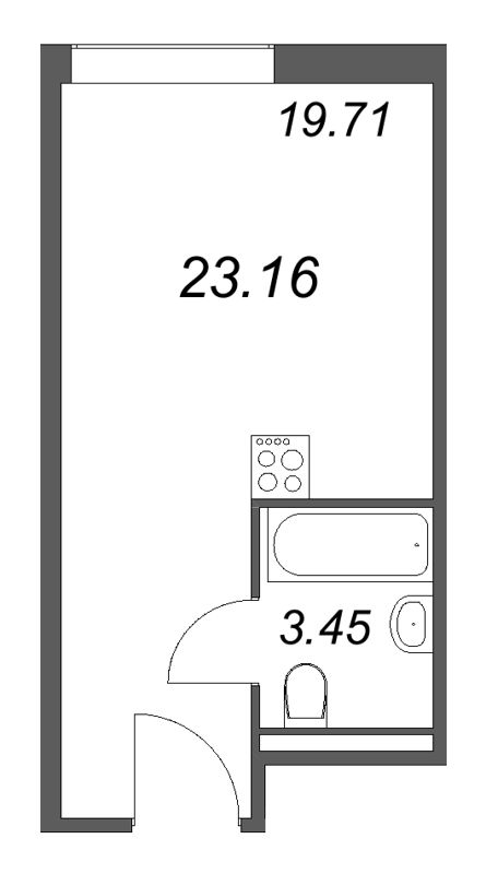 Студия 23,2 м²