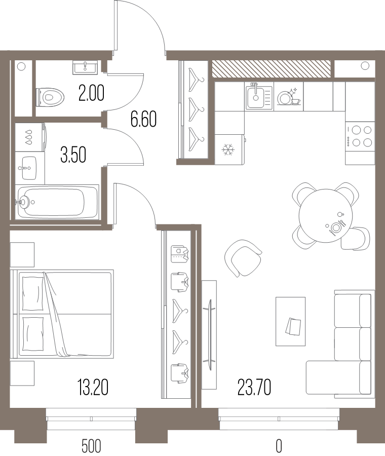2 ккв (Евро) 49 м²