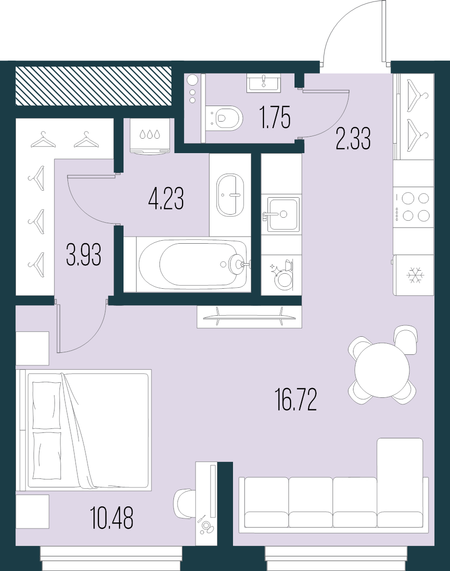 2 ккв (Евро) 39,4 м²