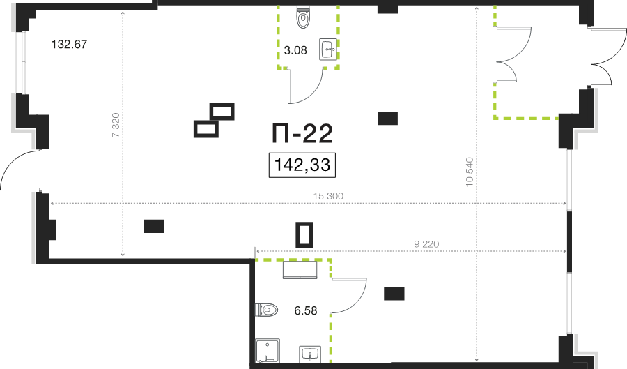 К. пом 142,3 м²