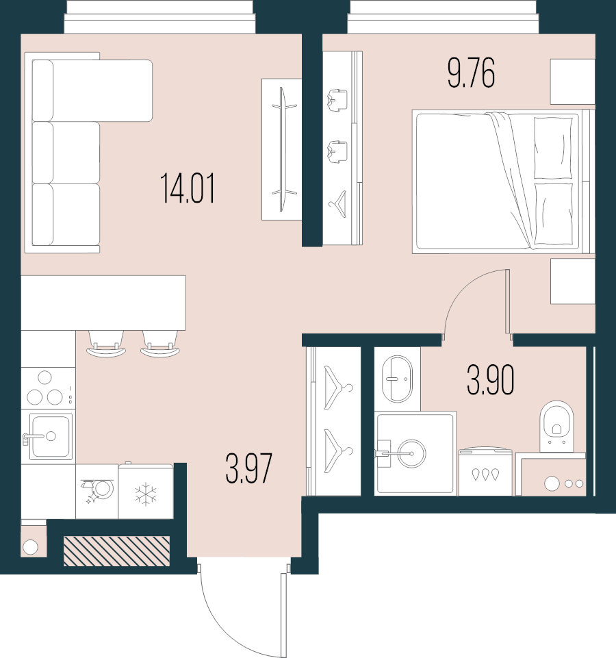 2 ккв (Евро) 31,6 м²