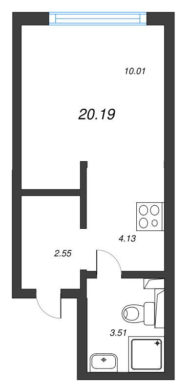 Студия 20,2 м²