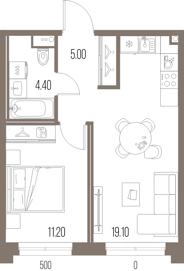2 ккв (Евро) 39,7 м²