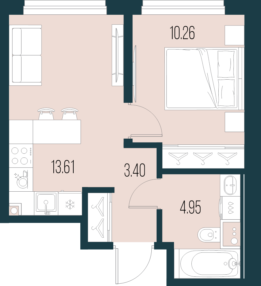 2 ккв (Евро) 32,2 м²