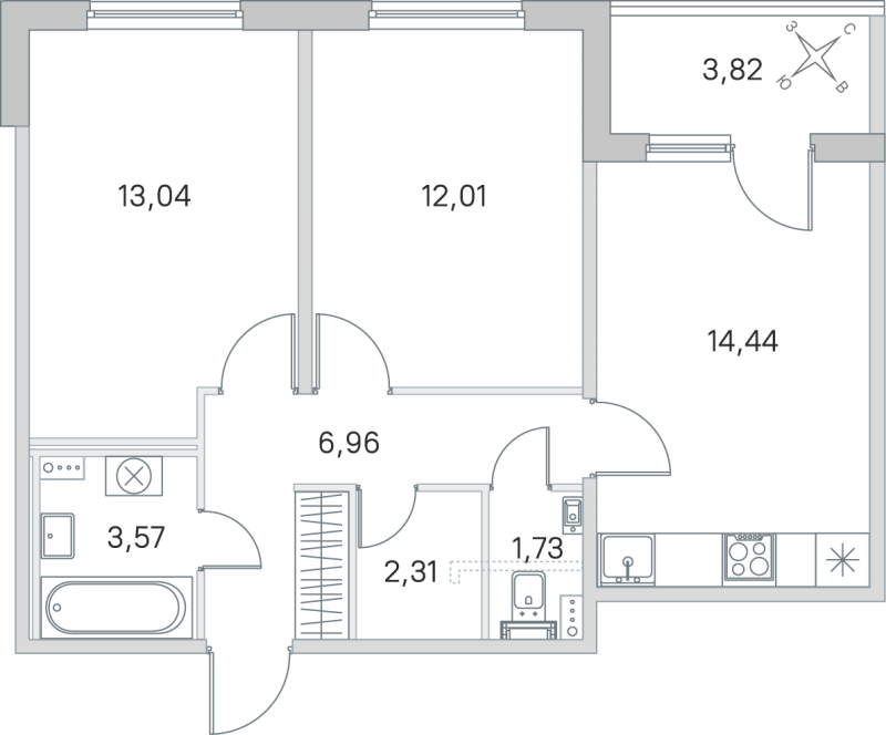2 ккв 54,1 м²