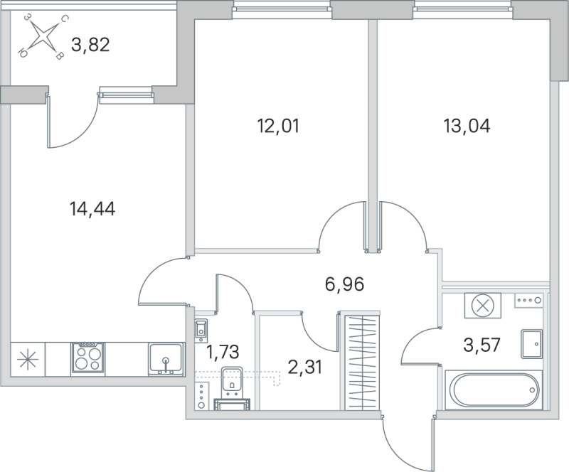 2 ккв 54,1 м²