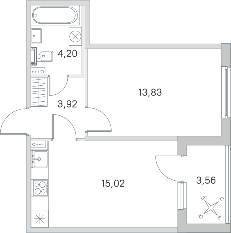 1 ккв 37 м²