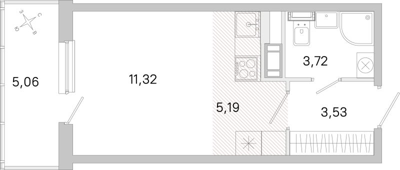 Студия 23,8 м²