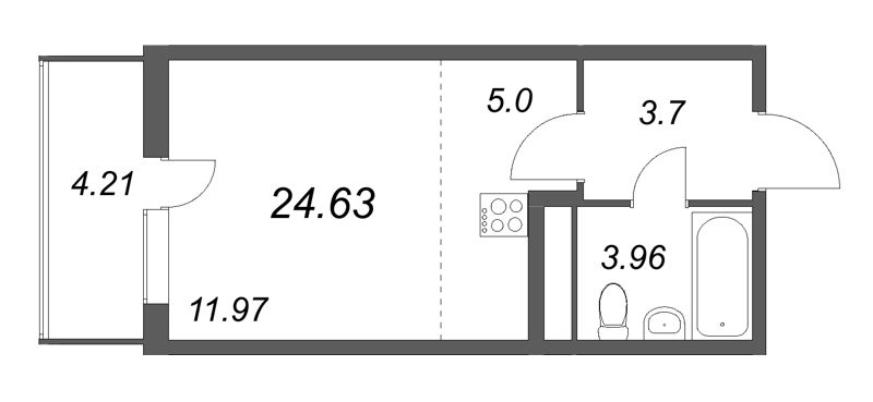 Студия 24,6 м²