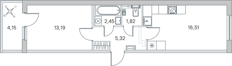 2 ккв (Евро) 39,3 м²