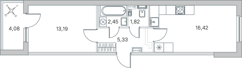 2 ккв (Евро) 39,2 м²