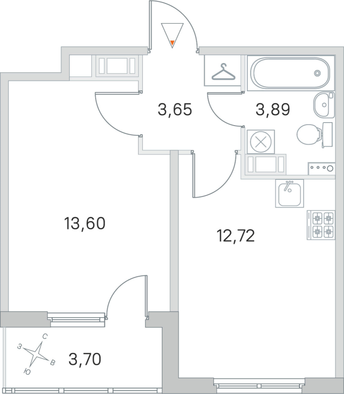 1 ккв 33,9 м²