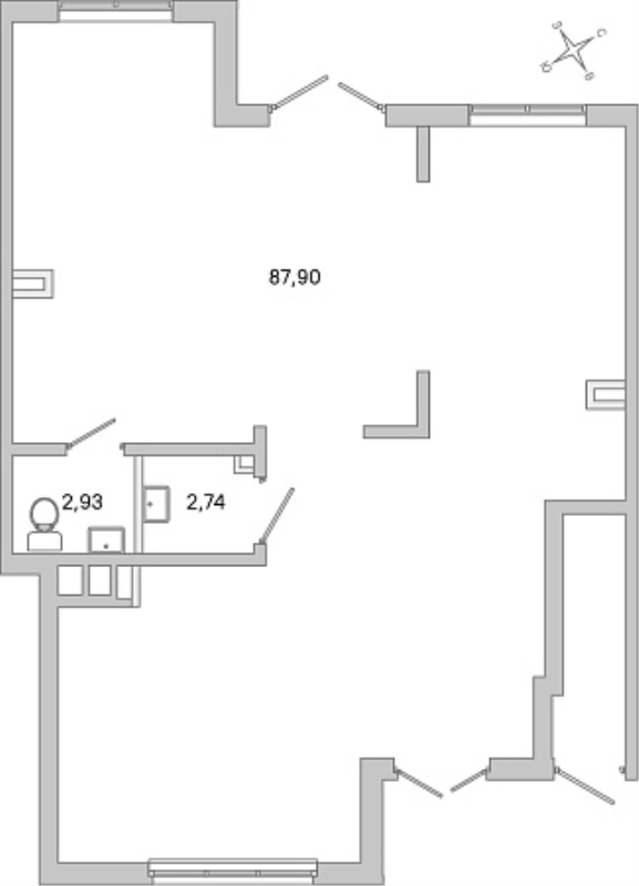К. пом 93,6 м²
