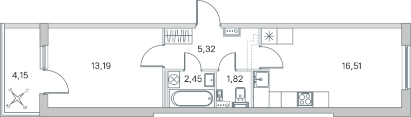 2 ккв (Евро) 39,3 м²