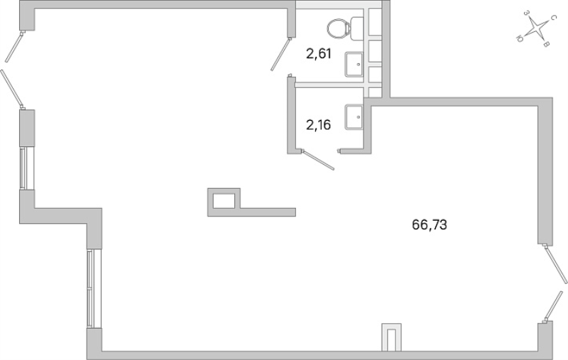 К. пом 71,5 м²