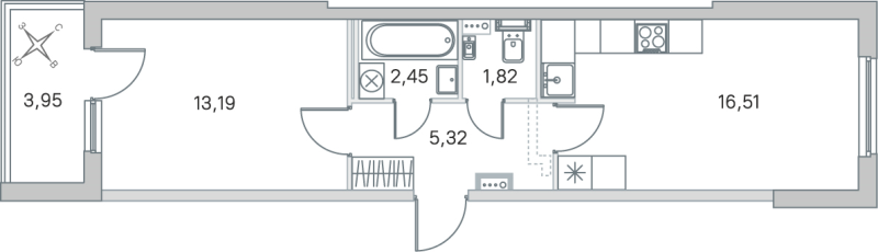 2 ккв (Евро) 39,3 м²
