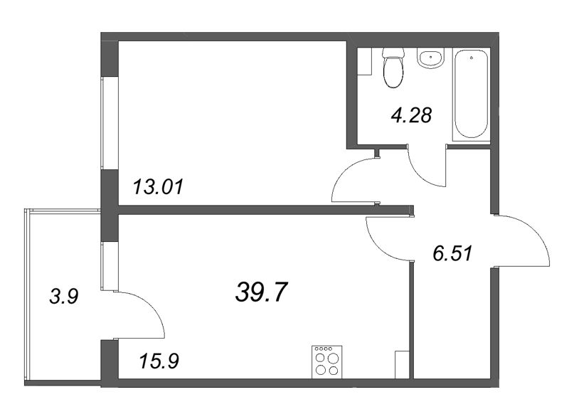 2 ккв (Евро) 39,7 м²
