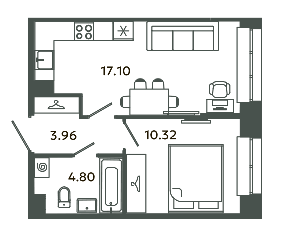 2 ккв (Евро) 36,2 м²