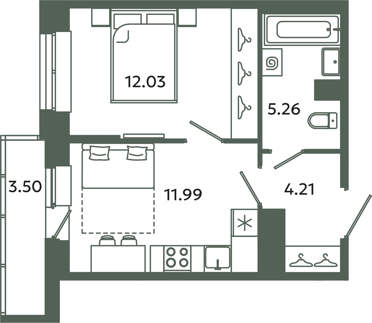 1 ккв 35,2 м²