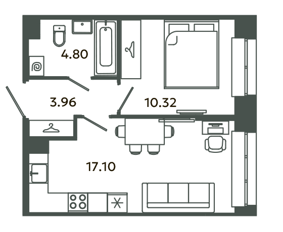 2 ккв (Евро) 36,2 м²