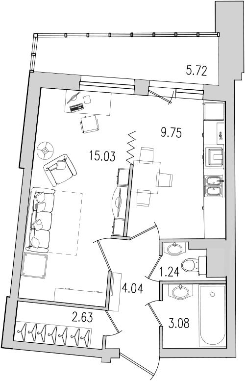 1 ккв 41,8 м²