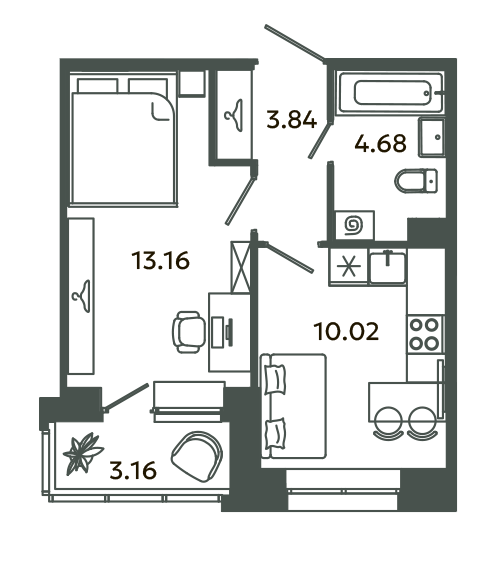 1 ккв 33,3 м²