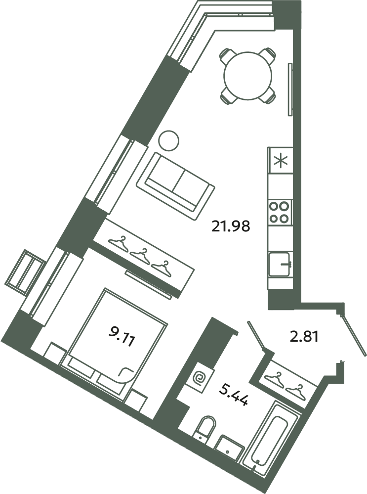 2 ккв (Евро) 39,3 м²