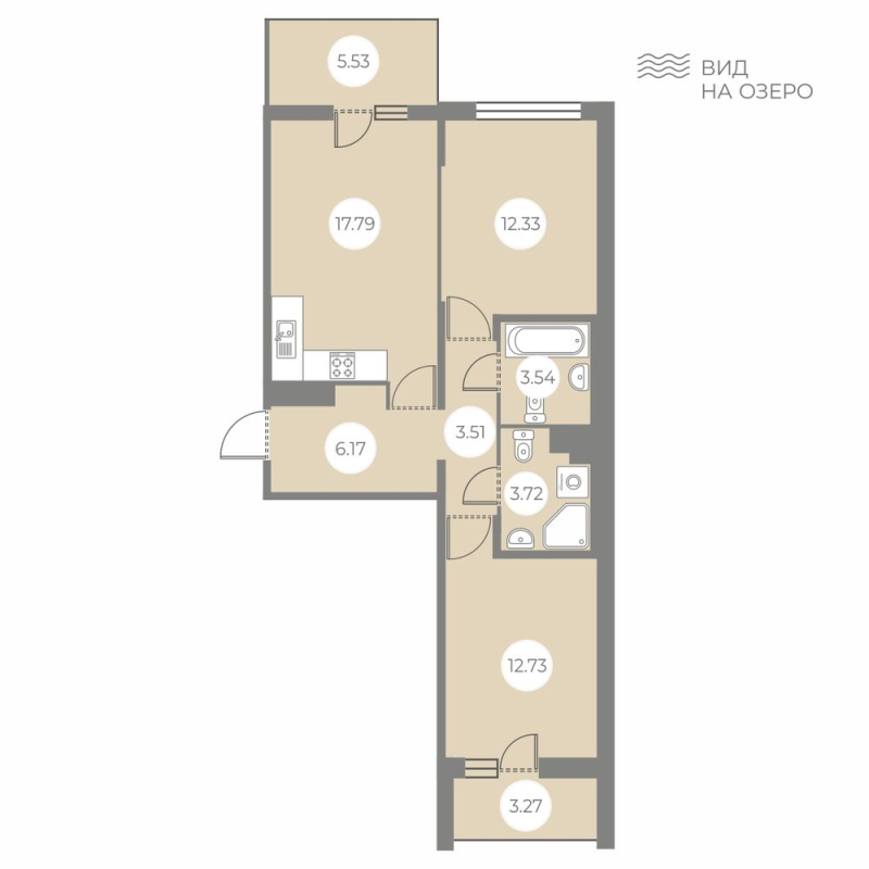 3 ккв (Евро) 63,1 м²