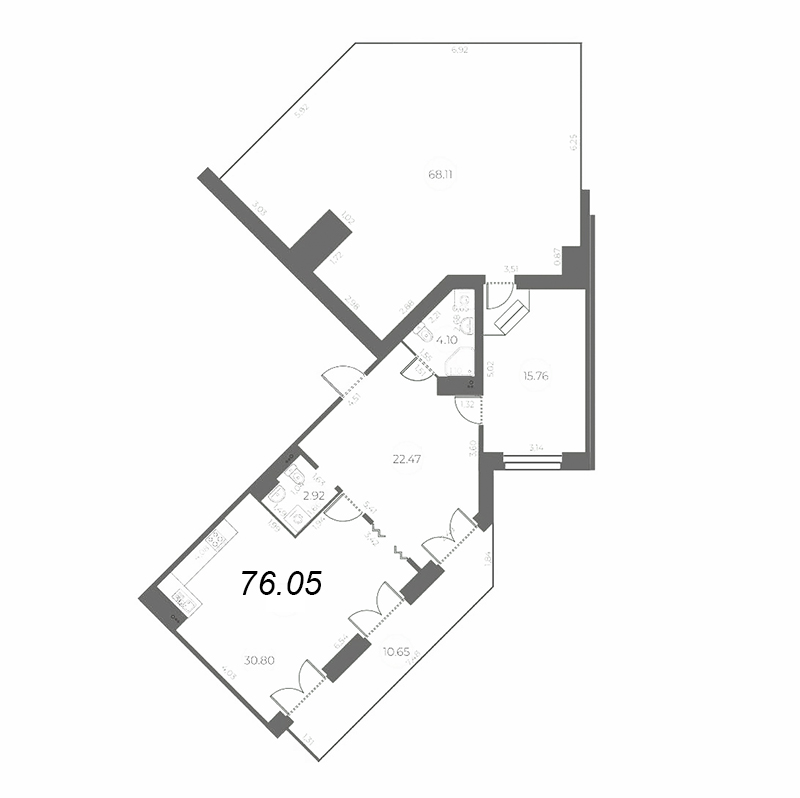 2 ккв (Евро) 101,8 м²