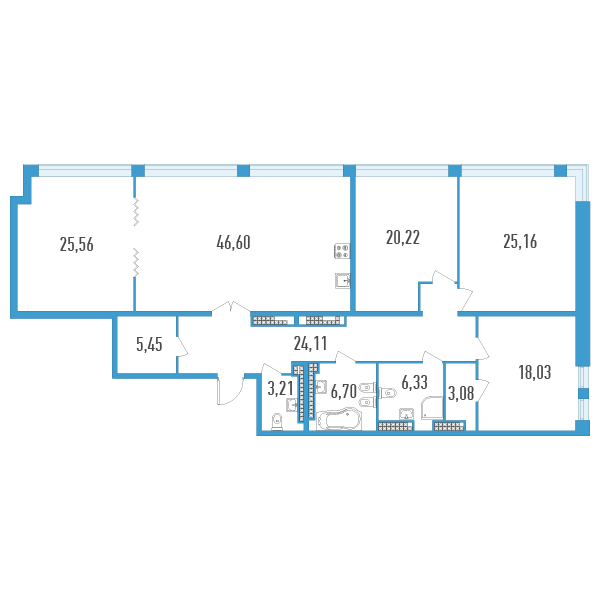 4 ккв (Евро) 181,9 м²
