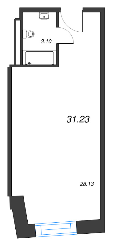 Студия 31,2 м²