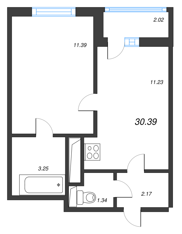 1 ккв 31,2 м²