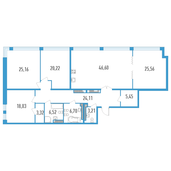 4 ккв (Евро) 181,6 м²