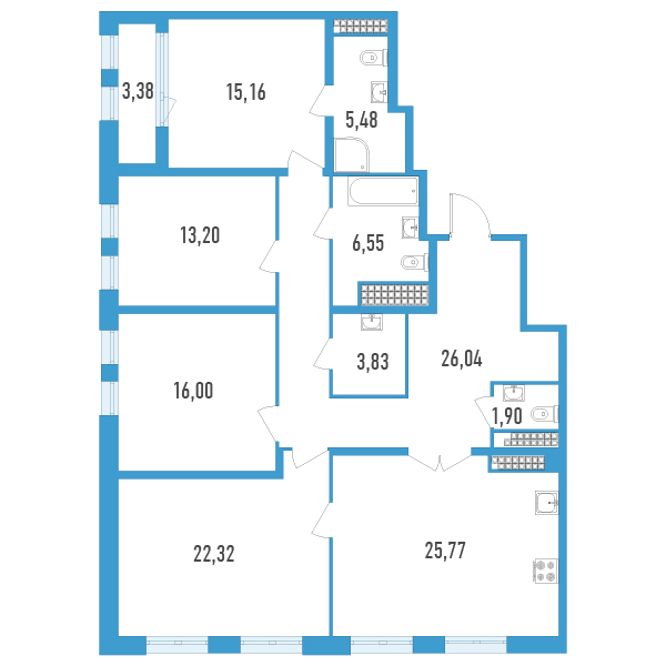 5 ккв (Евро) 137,9 м²