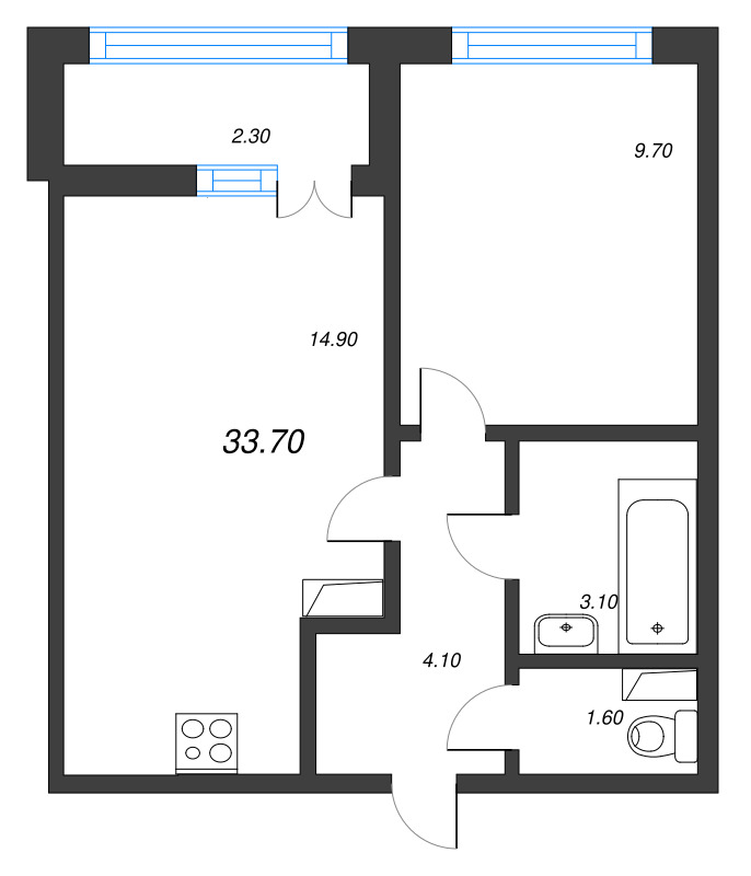 1 ккв 34,7 м²
