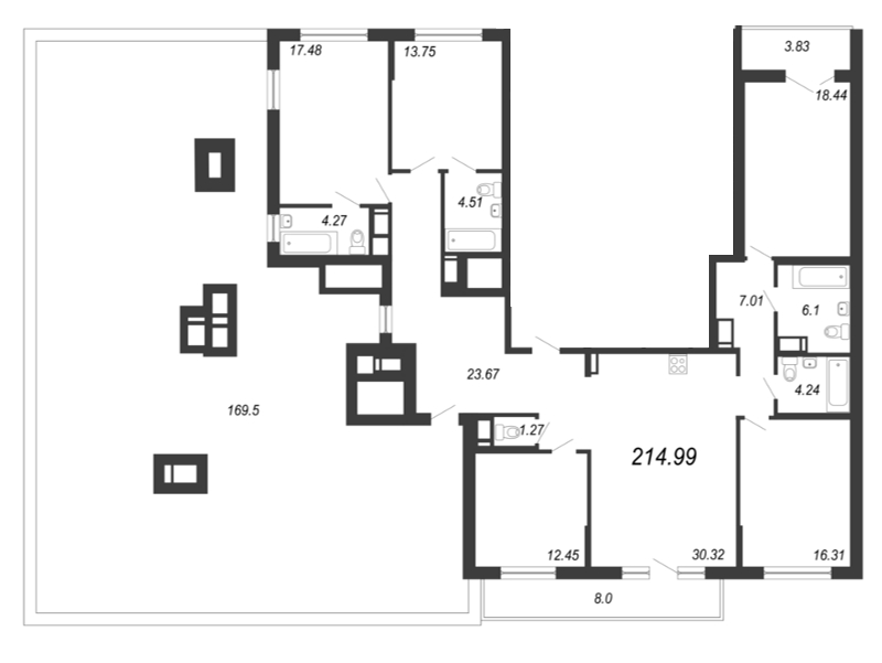 6 ккв (Евро) 224,4 м²