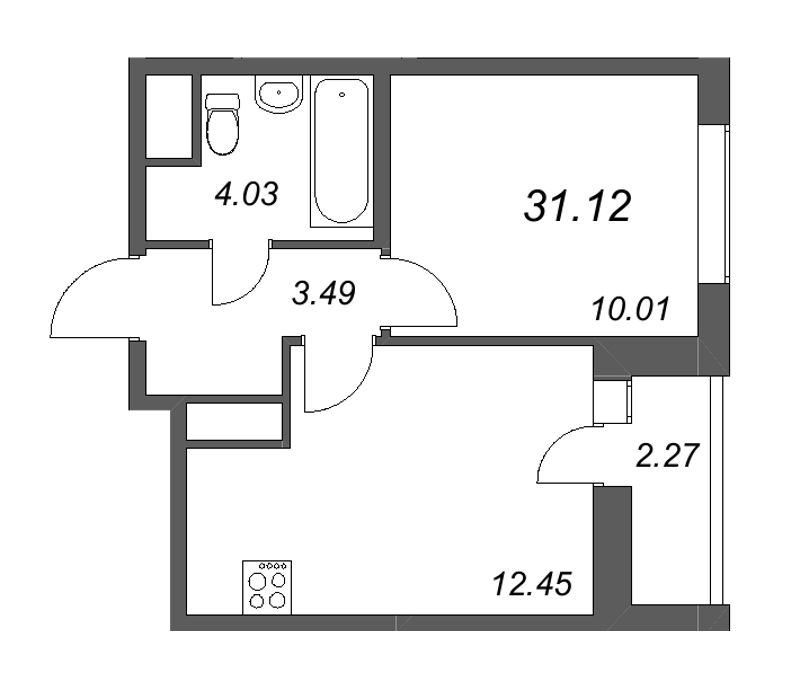 1 ккв 31,1 м²