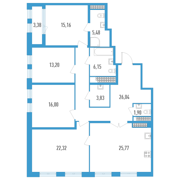 5 ккв (Евро) 137,5 м²