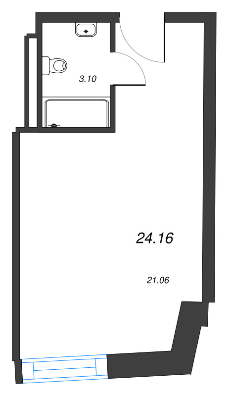 Студия 24,2 м²
