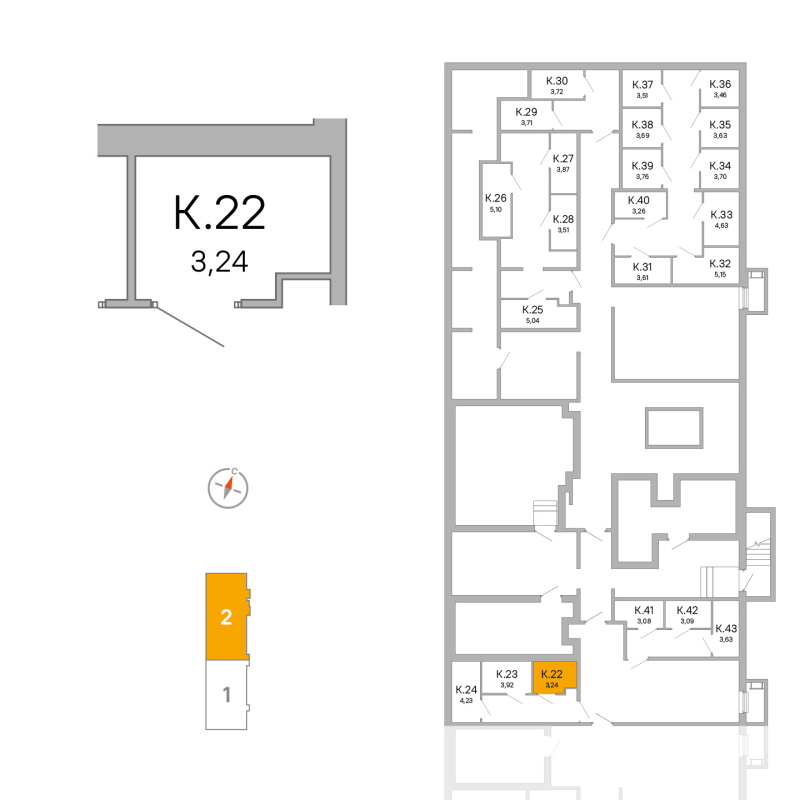Кладовка 3,2 м²