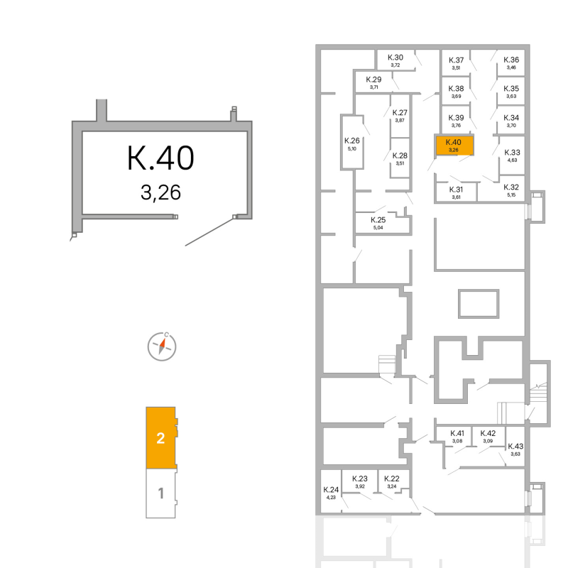 Кладовка 3,3 м²