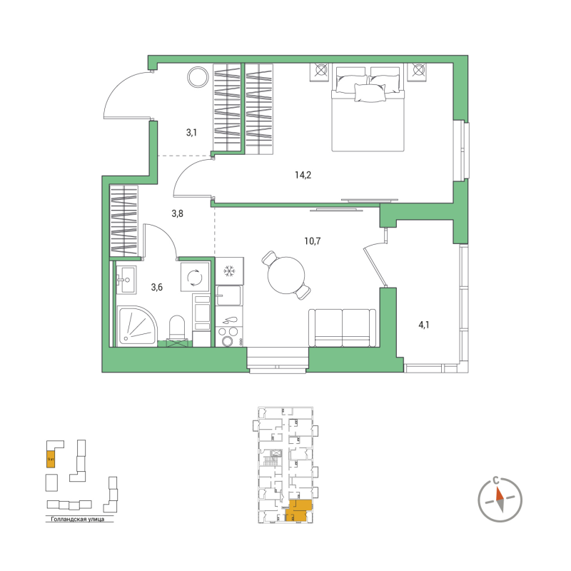 1 ккв 37,5 м²