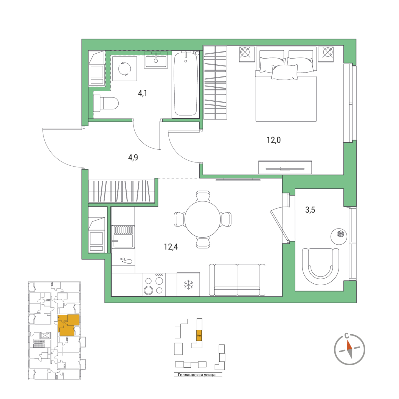 1 ккв 35,2 м²