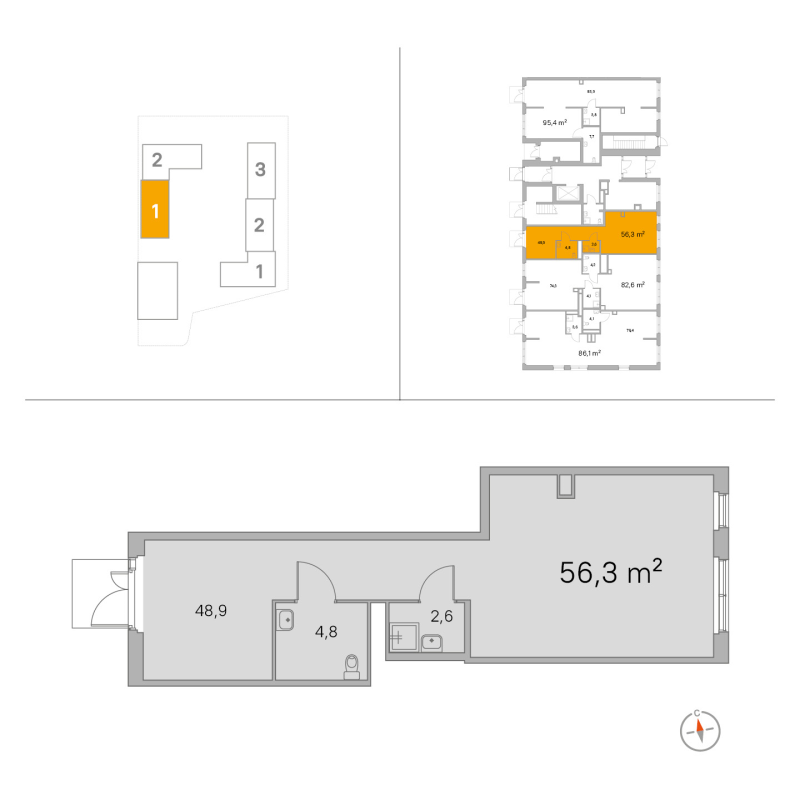 К. пом 56,3 м²